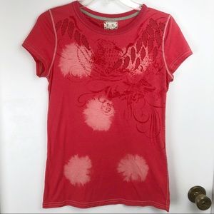 Miss Me Tee L Burn-Out Whip Stitch Side Seams Nice